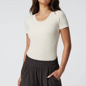 Vuori- Short Sleeve Pose Bodysuit Built in Bra *never worn* no tags